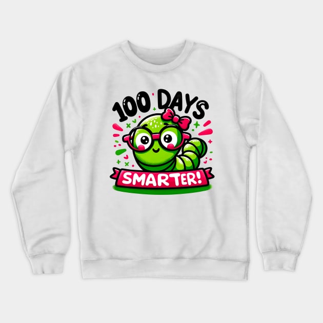 100 days smarter Crewneck Sweatshirt by wfmacawrub